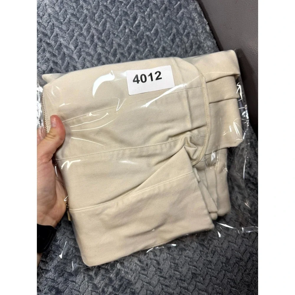 Charter Club Jacket Womens‎ 12 Beige Cotton Stretch Mock Neck Full Zip Casual